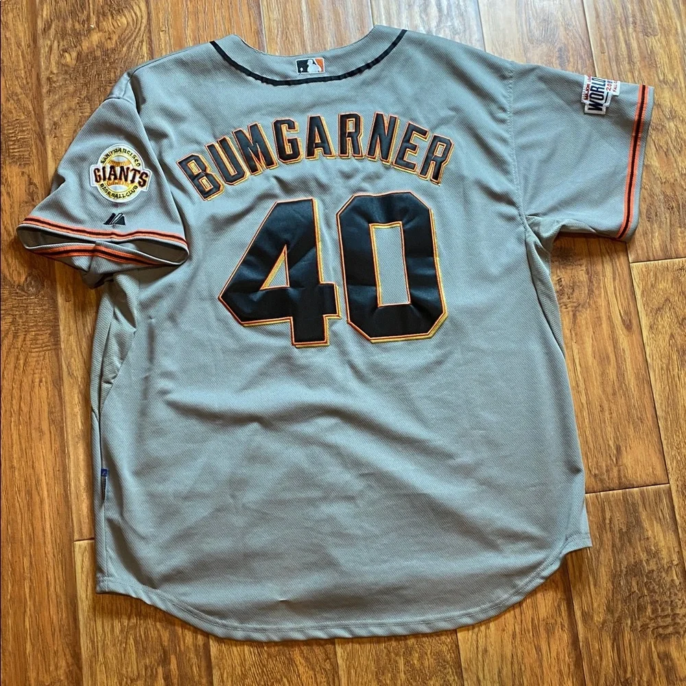 Majestic Madison bumgarder Gray Giants size 56 Baseball Jersey